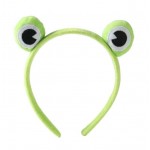Bentita pentru cap din plush BP023BB Verde cu ochi de Broscuta